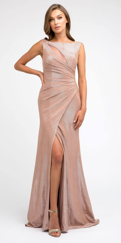 Juliet 218 Faux-Wrap Mermaid Long Dress Sleeveless by DiscountDressShop