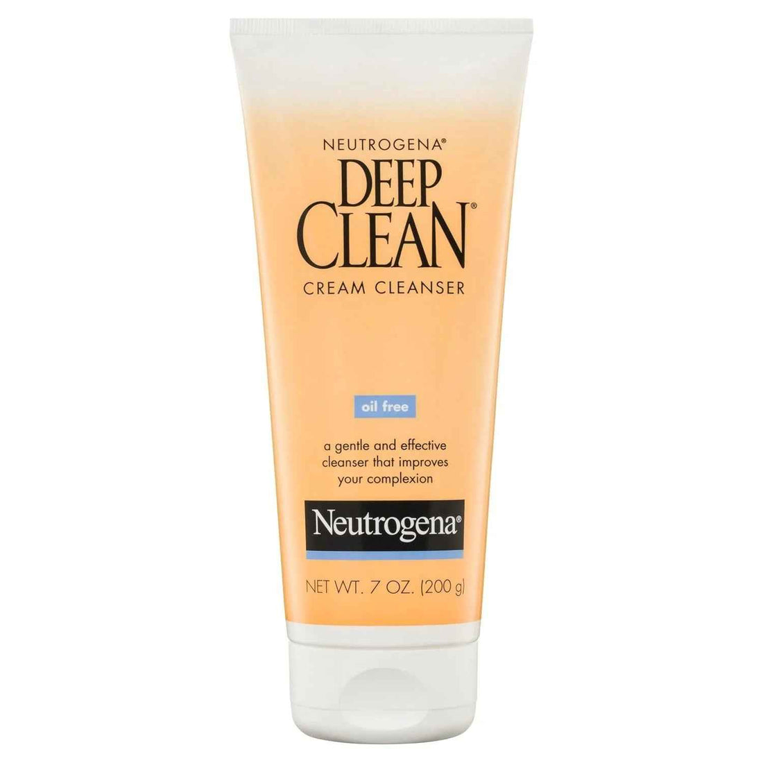 Neutrogena Deep Clean Daily Facial Cream Cleanser With Beta Hydroxy Acid To Remove Dirt, Oil &amp; Makeup, Alcohol-Free, Oil-Free &amp; Non-Comedogenic, 7 Fl. Oz