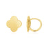 14K Yellow Gold Polished Clover Stud Earrings by Bids.com