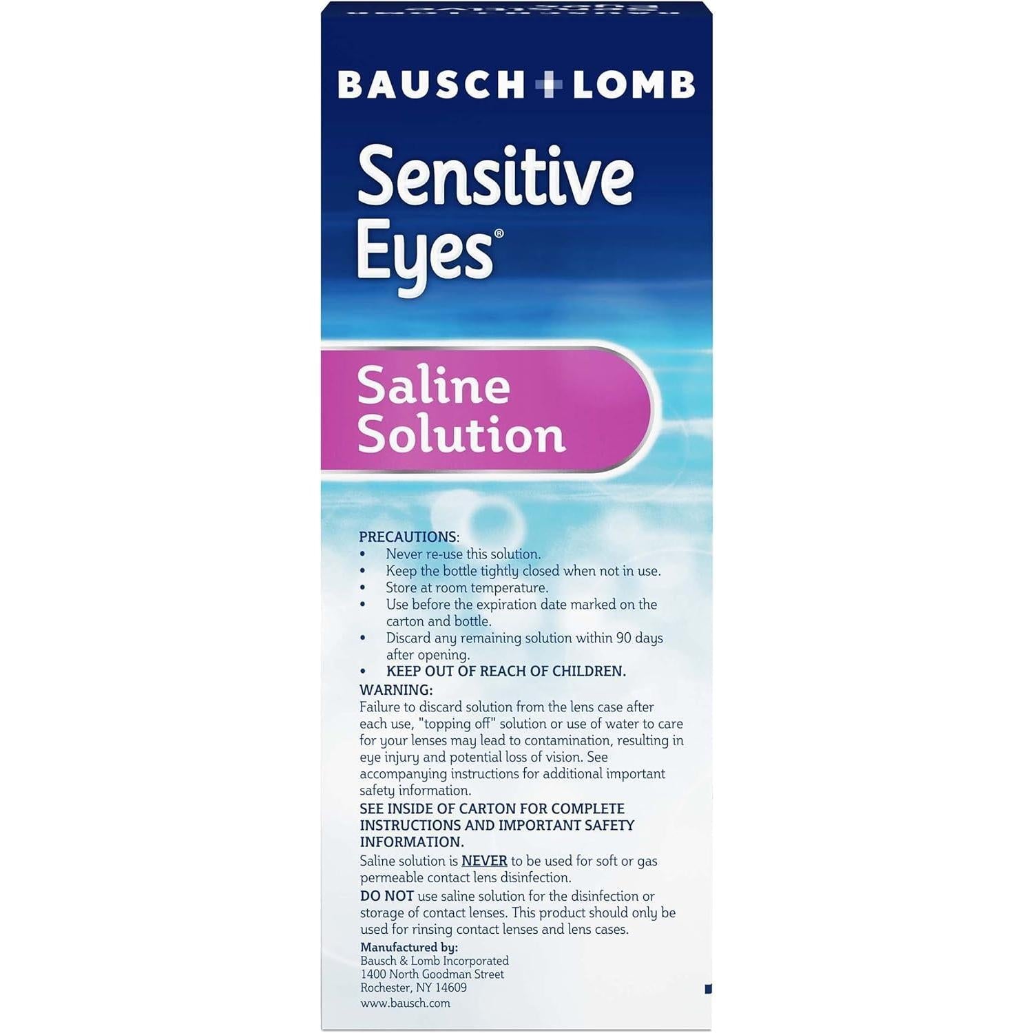 Sensitive Eyes Bausch &amp; Lomb Plus Saline Solution - 12 Fl Oz by Pasteur Pharmacy