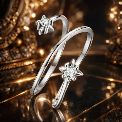 925 Sterling Silver Pavé Setting CZ Oxidized Ring for Women  DestGlow