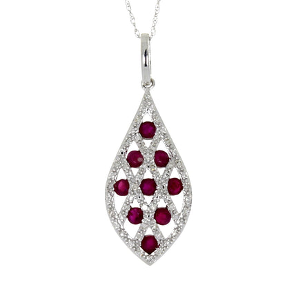 .58ct Ruby Diamond Fashion Pendants 14KT White Gold by Bids.com