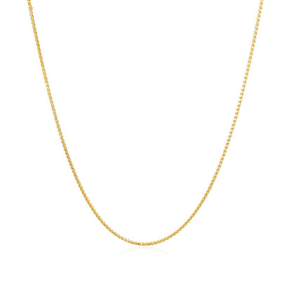 14k Yellow Gold Diamond Cut Round Wheat Chain 0.6mm by Bids.com