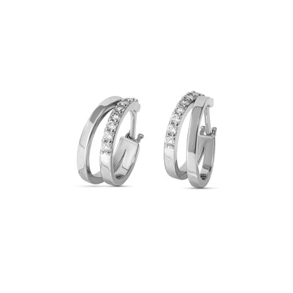 Double Hoop Earrings - earrings