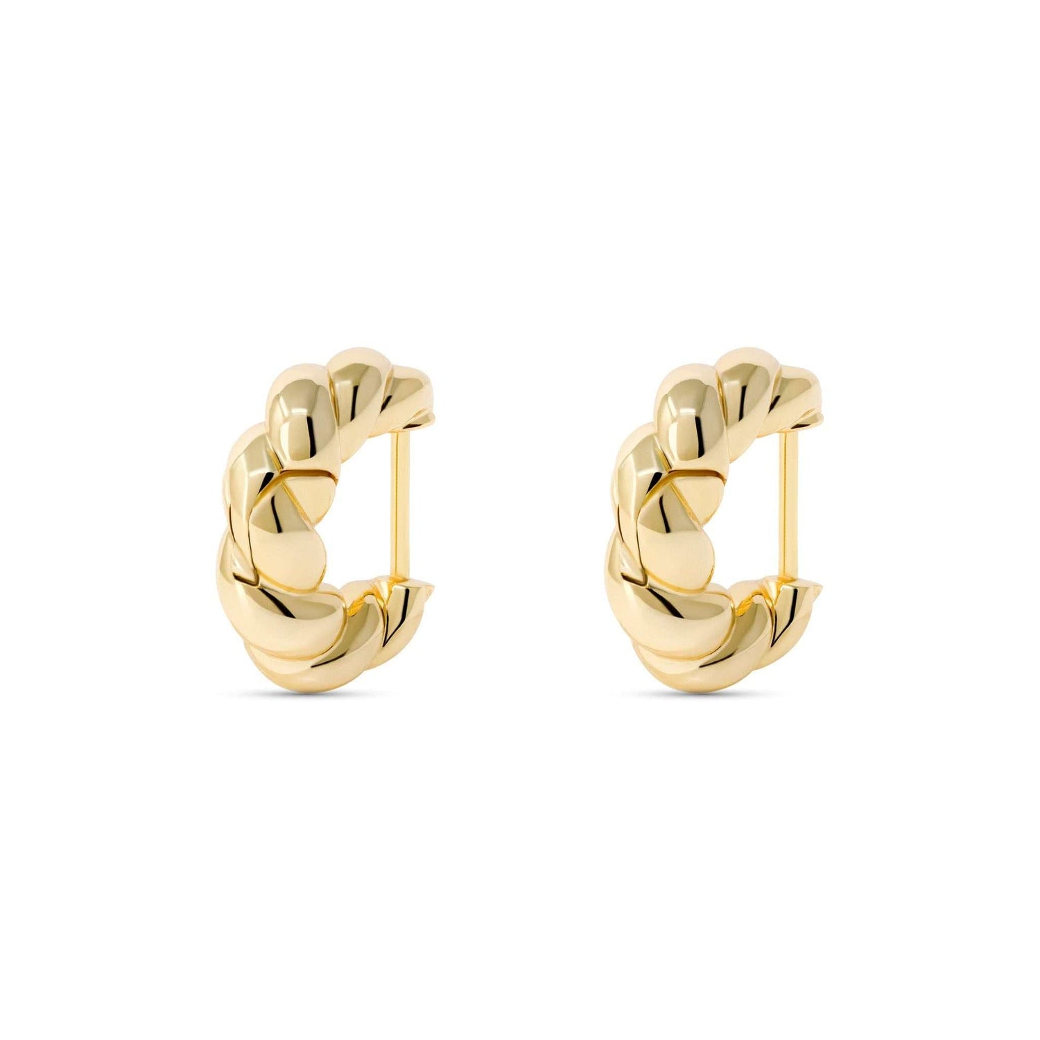Twisted Croissant Hoop Earrings - DestGlow