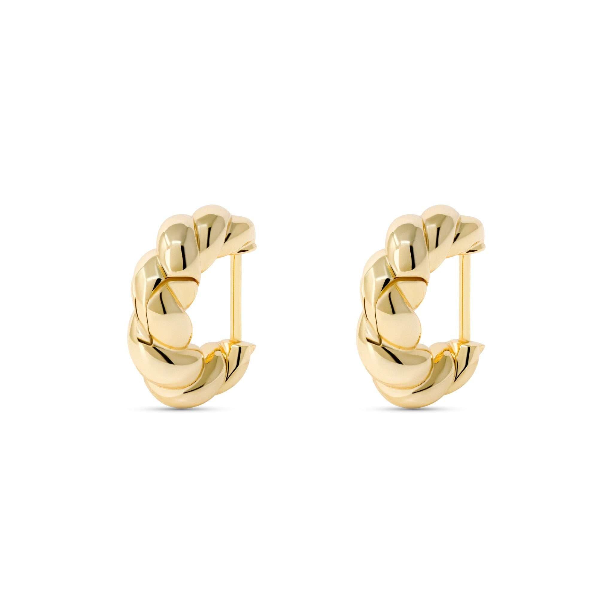 Twisted Croissant Hoop Earrings - DestGlow