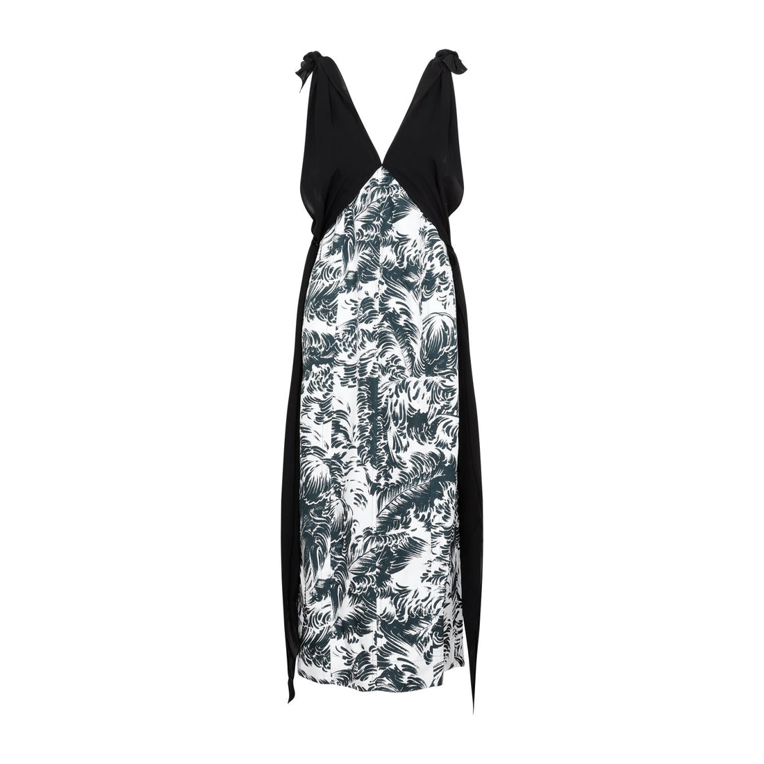 Bottega Veneta Printed Silk Long Dress Women by Luosophy