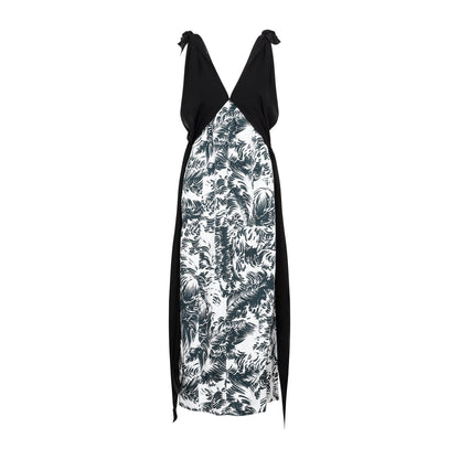 Bottega Veneta Printed Silk Long Dress Women by Luosophy