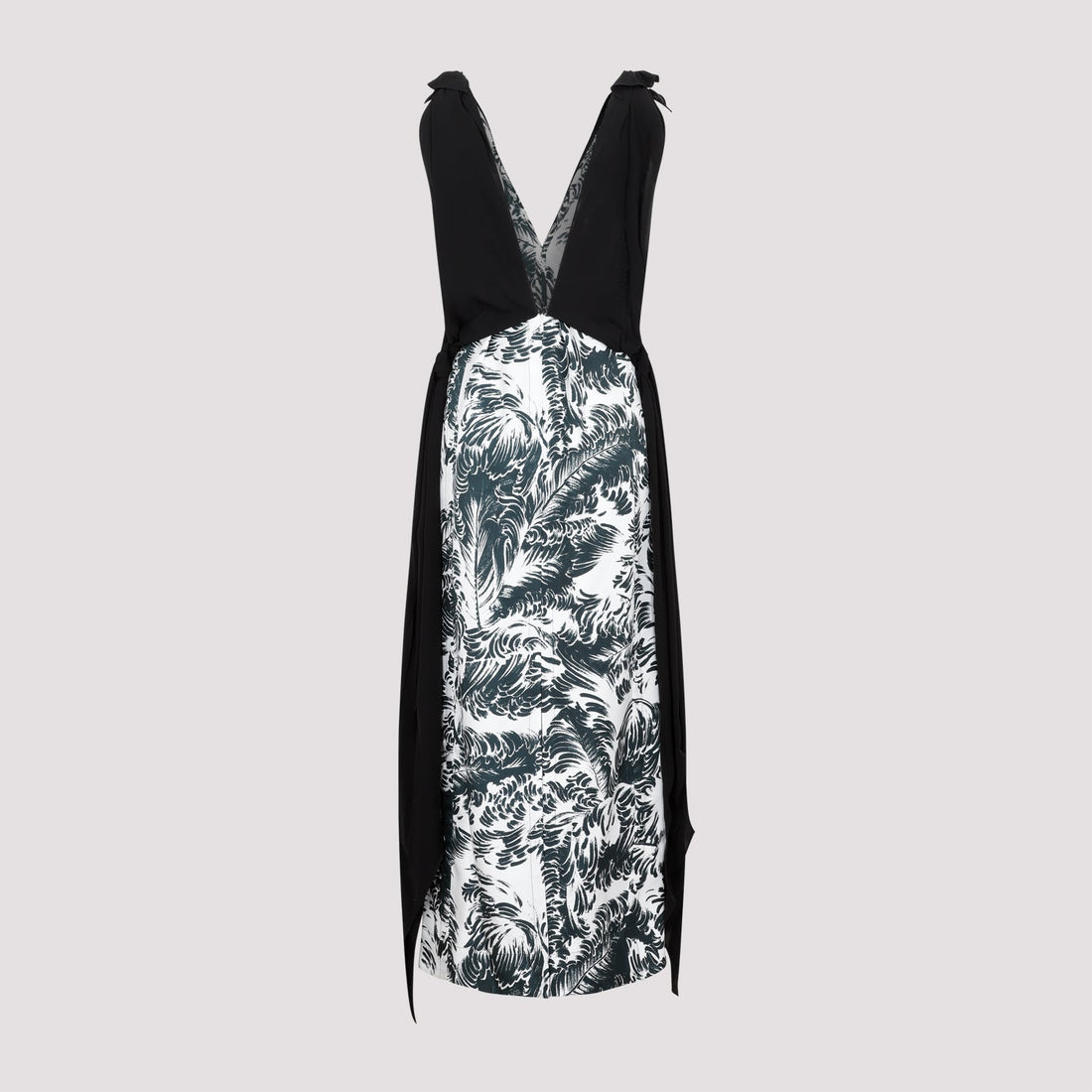 Bottega Veneta Printed Silk Long Dress Women by Luosophy