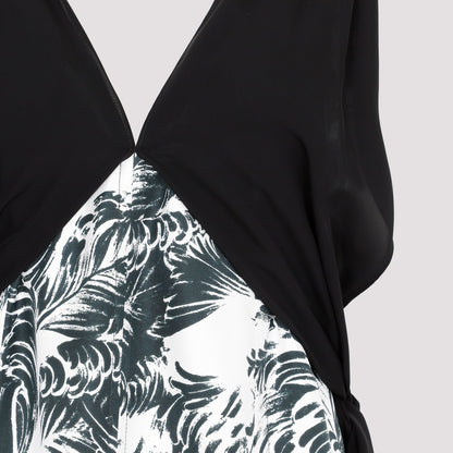Bottega Veneta Printed Silk Long Dress Women by Luosophy