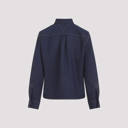 Bottega Veneta Wool Drill Shirt Women by Luosophy