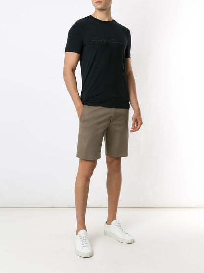 Giorgio Armani Men Asv Stretch-Viscose T-Shirt With Signature Logo by Luosophy