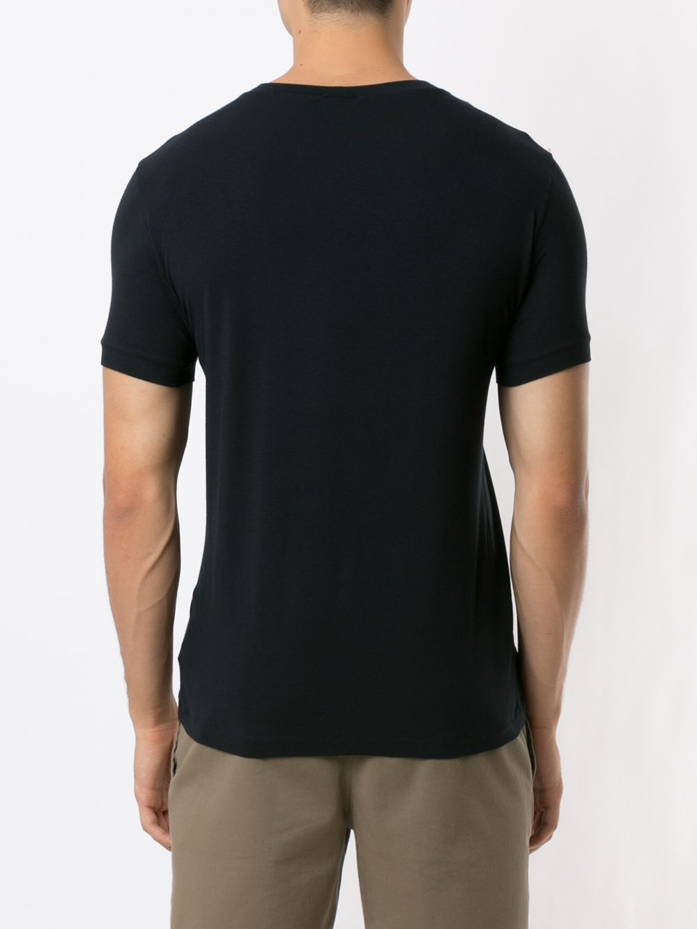 Giorgio Armani Men Asv Stretch-Viscose T-Shirt With Signature Logo by Luosophy