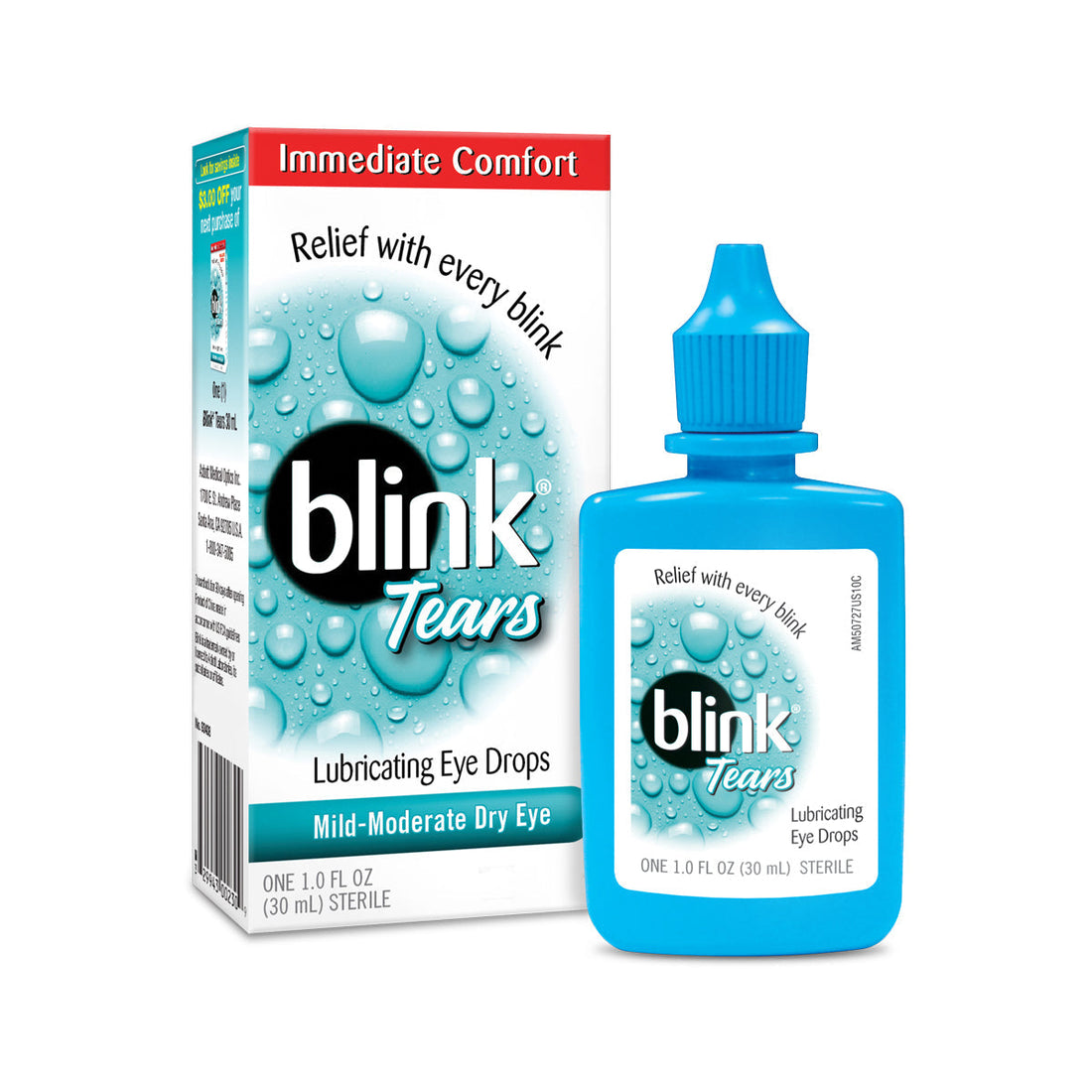 Blink Tears Lubricating Eye Drops, Mild Moderate Dry Eye, 1 Fl Oz 