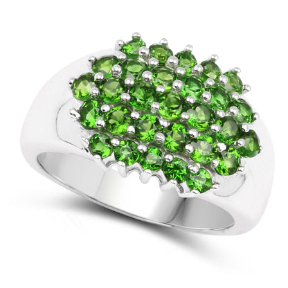 1.93 Carat Genuine Chrome Diopside .925 Sterling Silver Ring by Bids.com