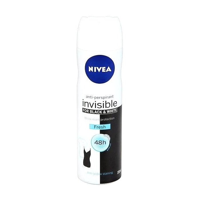 Nivea Black &amp; White Invisible Fresh 150ml - 48h Antiperspirant Naistele Alcohol Free, Deo Spray by Pasteur Pharmacy