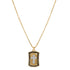 14K Yellow Gold Plated Sterling Silver 1/4 Cttw Diamond Cross Dog Tag Pendant Necklace by Bids.com