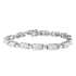 14K White Gold 2.0 Cttw Princess Cut Invisible Set Diamond Rectangular Link Bracelet (I-J Color, I1-I2 Clarity) - 7.25" by Bids.com