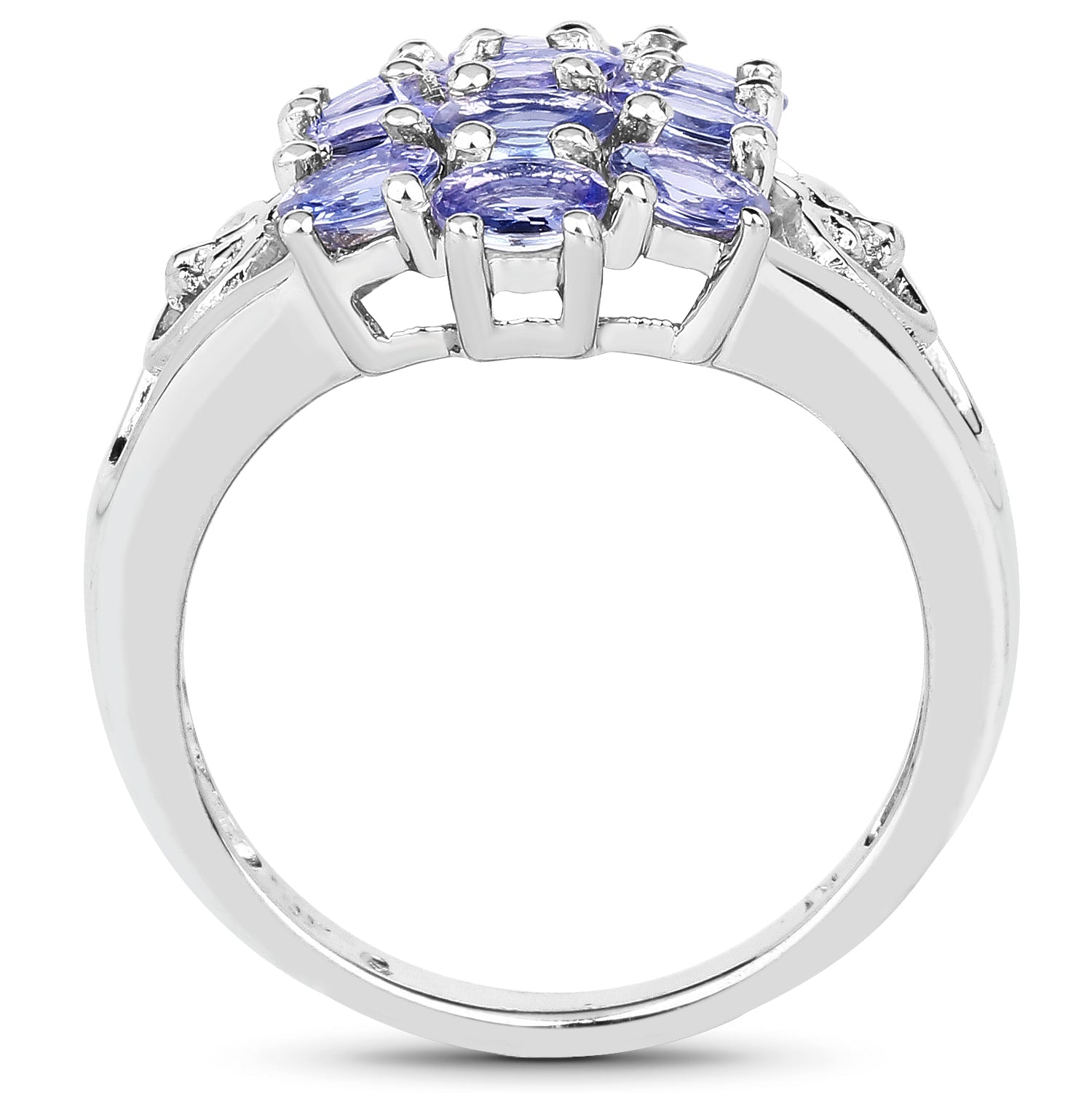 2.21 Carat Genuine Tanzanite .925 Sterling Silver Ring by Bids.com