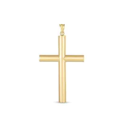 14k Yellow Gold High Polish Classic Cross Pendant  DestGlow
