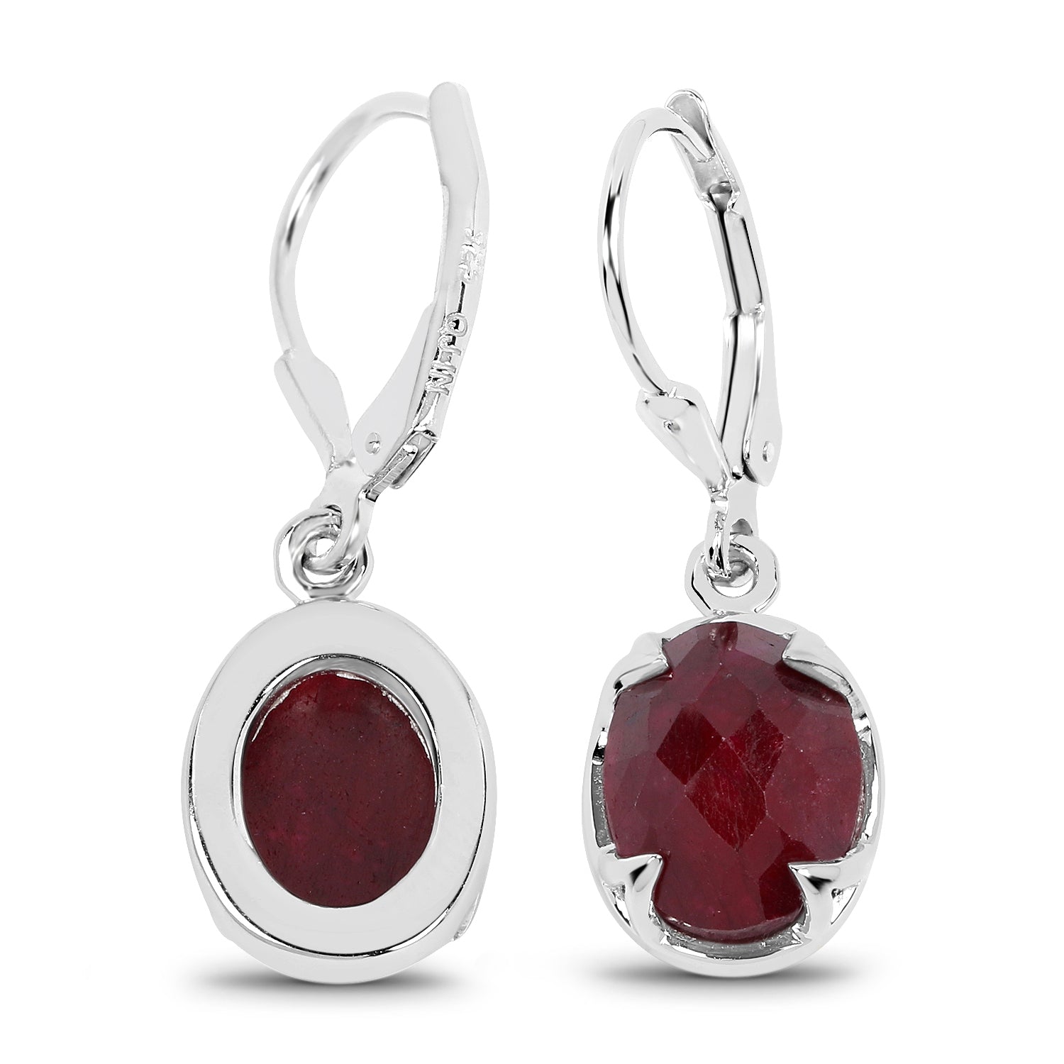 6.90 Carat Dyed Ruby .925 Sterling Silver Earrings  DestGlow
