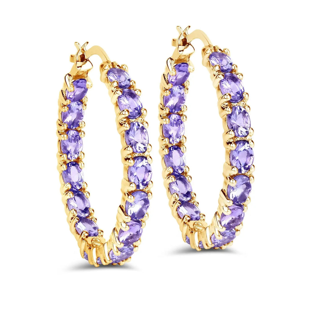 5.10 Carat Genuine Tanzanite .925 Sterling Silver Earrings 