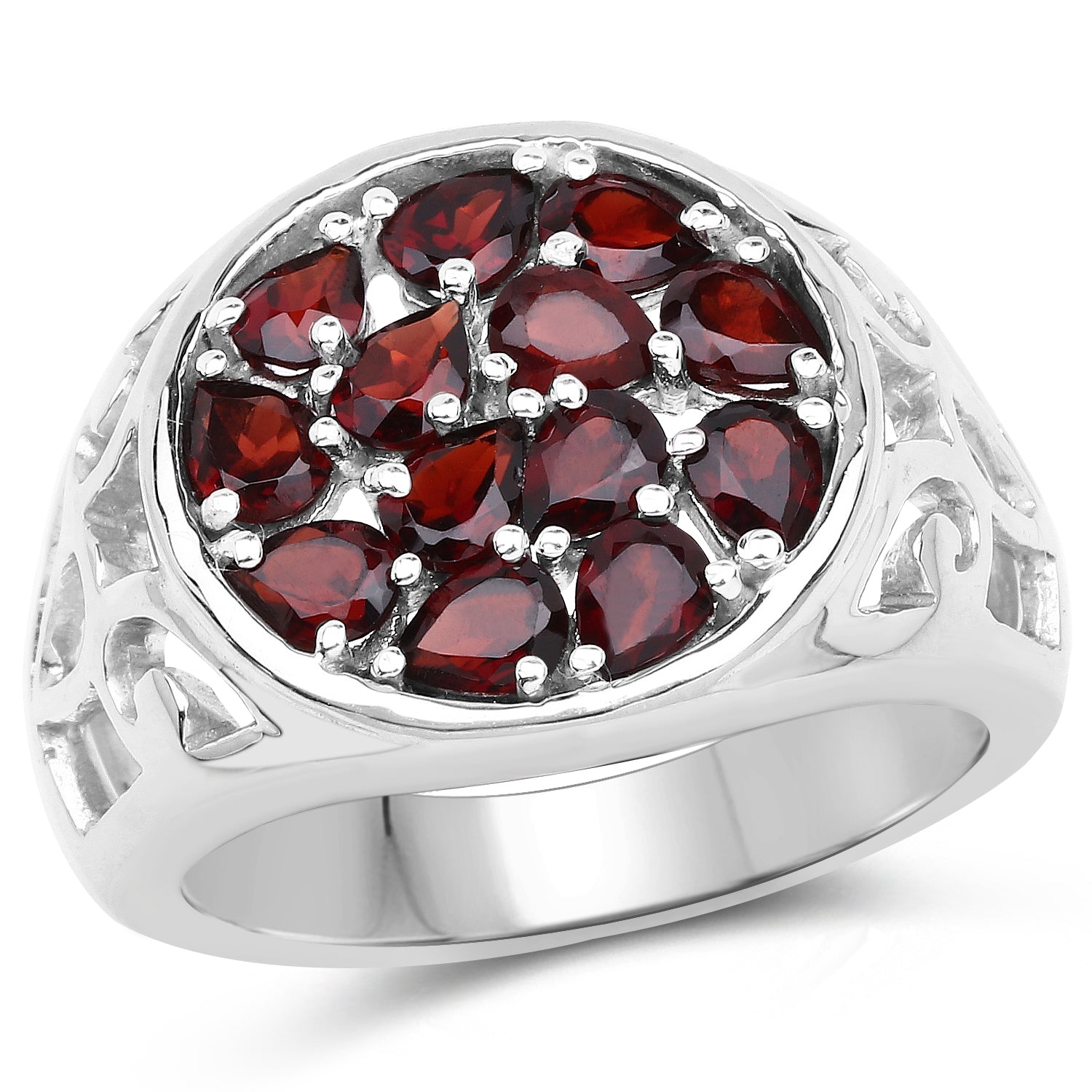 2.34 Carat Genuine Garnet .925 Sterling Silver Ring by Bids.com