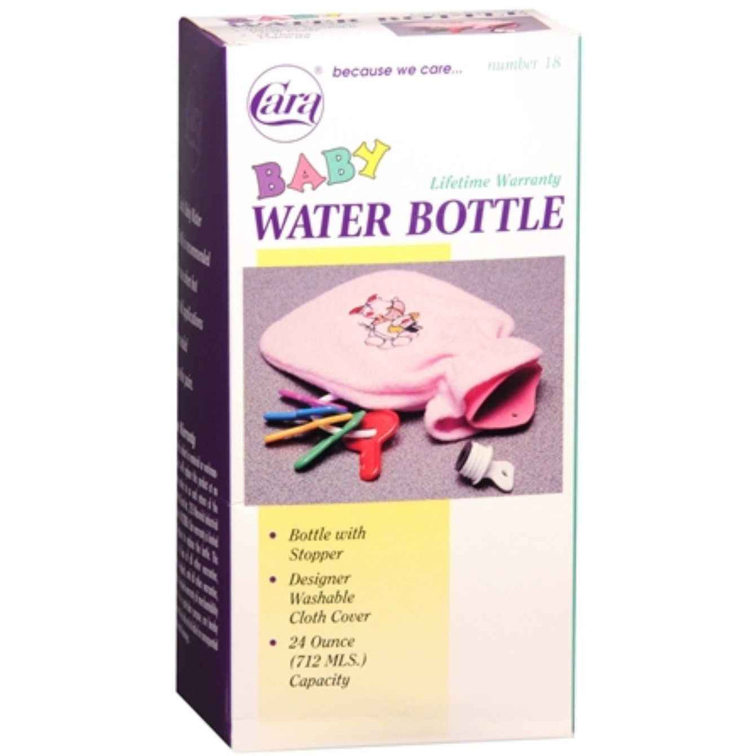 Baby Cara 18 oz Water Bottle – Durable &amp; Leak-Proof – Blue/Pink