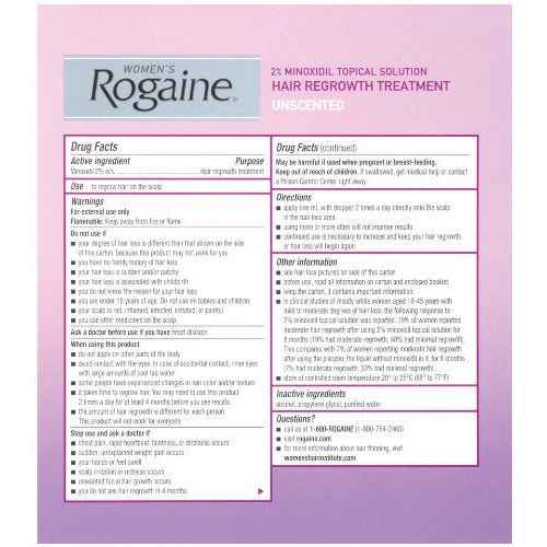 Rogaine For Women Hair Regrowth Treatment 3- 2 Ounce Bottles