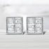 14K White Gold 1/2 Cttw Princess Diamond Composite Box Shape Milgrain Stud Earrings (H-I Color, SI1-SI2 Clarity) by Bids.com