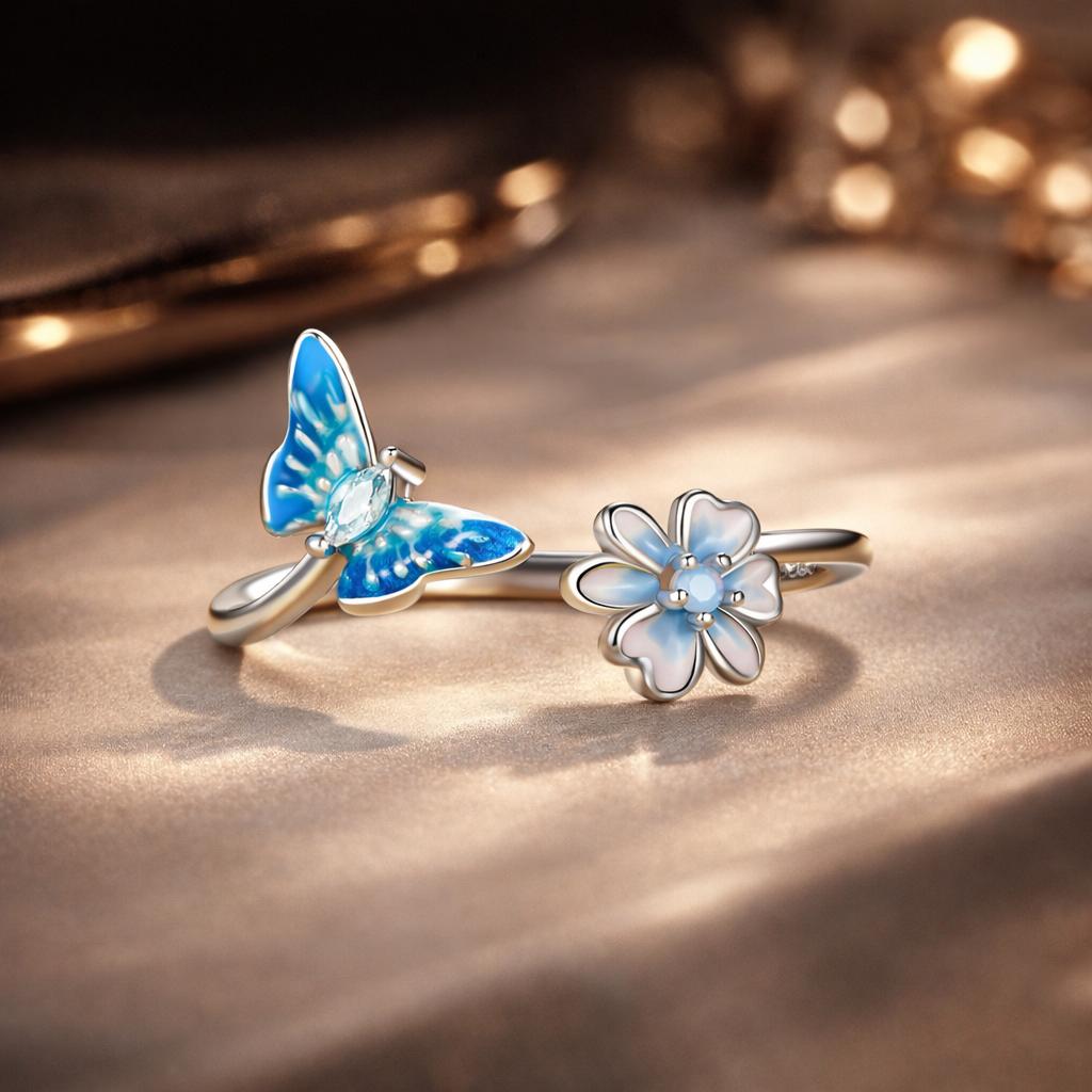 925 Sterling Silver Opal Nanometer Stone Plated Platinum Ring by Bids.com