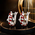 925 Sterling Silver Enamel and CZ Earrings with Platinum Plating for Women  DestGlow