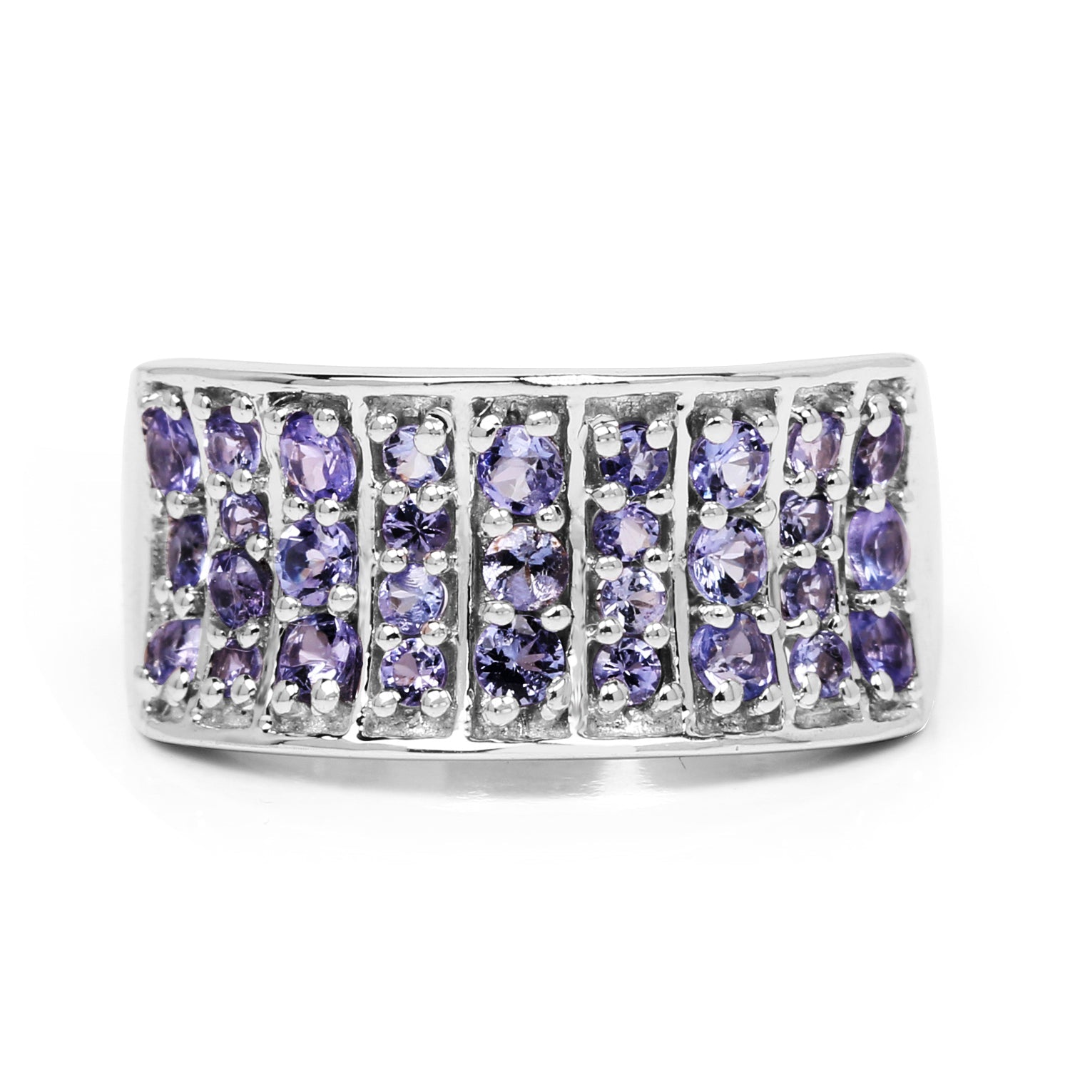 1.23 Carat Genuine Tanzanite .925 Sterling Silver Ring by Bids.com