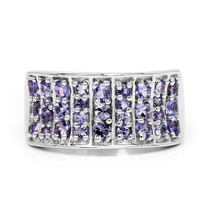 1.23 Carat Genuine Tanzanite .925 Sterling Silver Ring by Bids.com