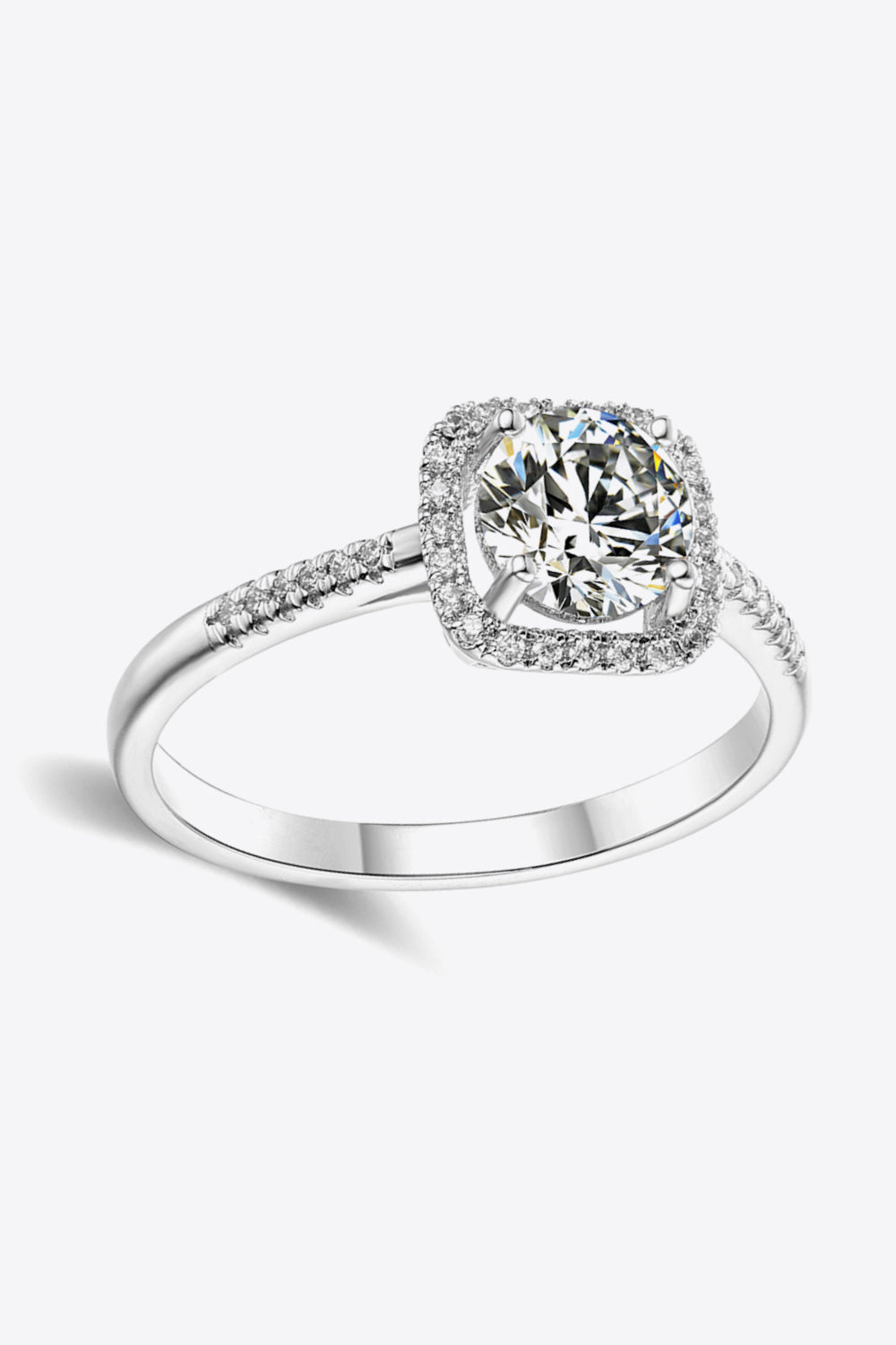 1 Carat Sparkala™ and Zircon Ring (Platinum Over Pure Sterling Silver) by Sparkala