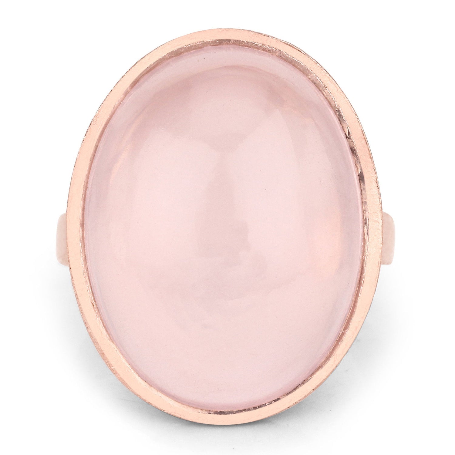 15.60 Carat Genuine Rose Quartz .925 Sterling Silver Ring  DestGlow