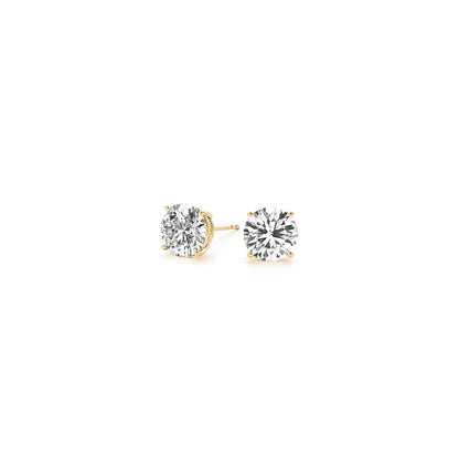1 cttw Certified IGI Lab Grown Round Diamond Stud Earrings 14k Yellow Gold (G/VS2) by Bids.com