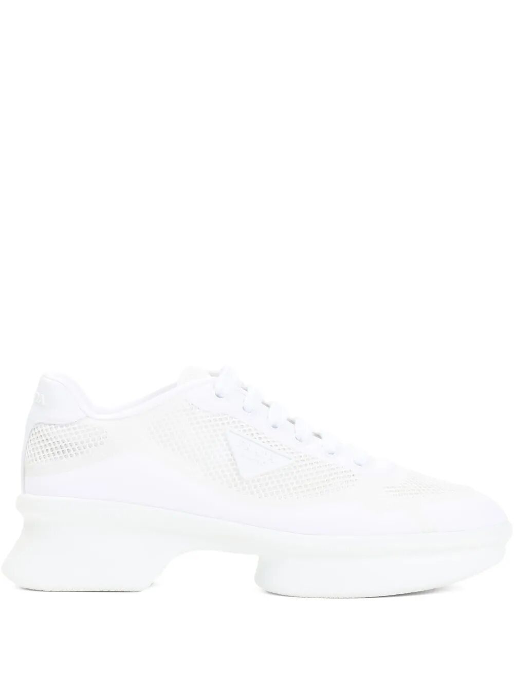 Prada Women Mesh And Re-Nylon Sneakers by Luosophy