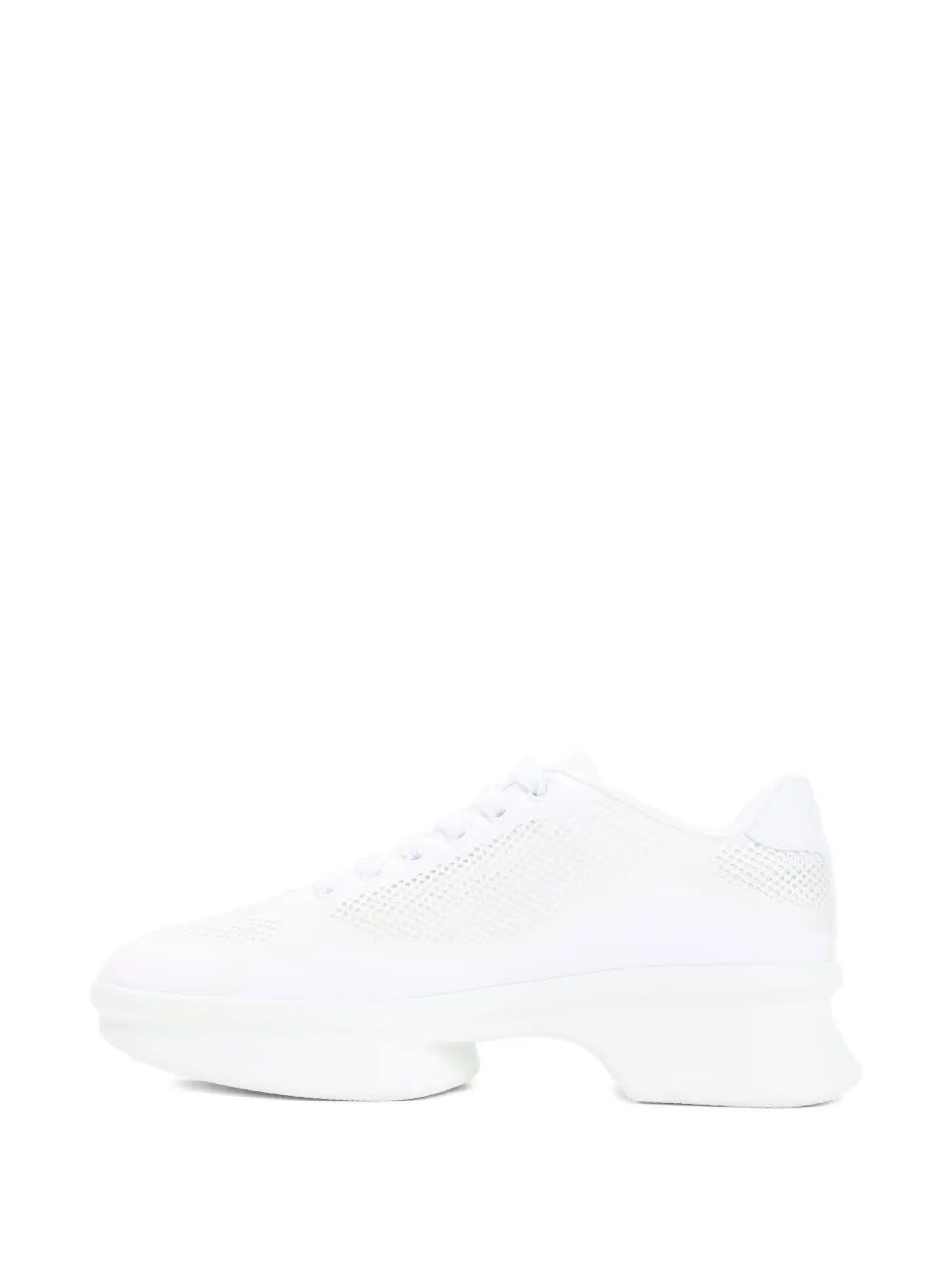 Prada Women Mesh And Re-Nylon Sneakers by Luosophy