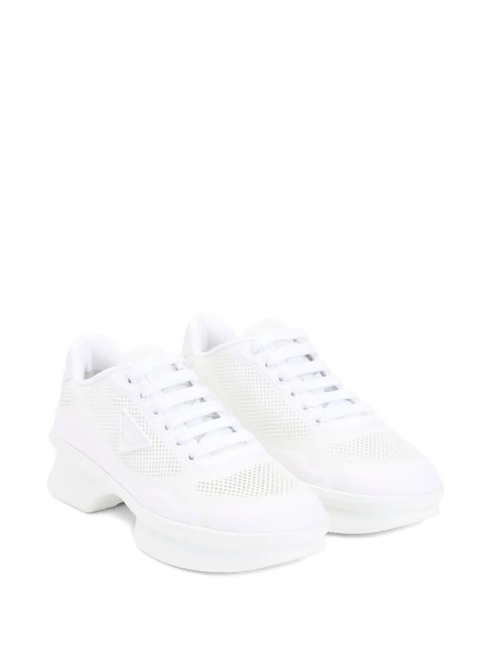 Prada Women Mesh And Re-Nylon Sneakers by Luosophy