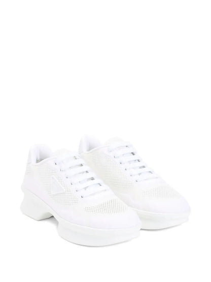 Prada Women Mesh And Re-Nylon Sneakers by Luosophy