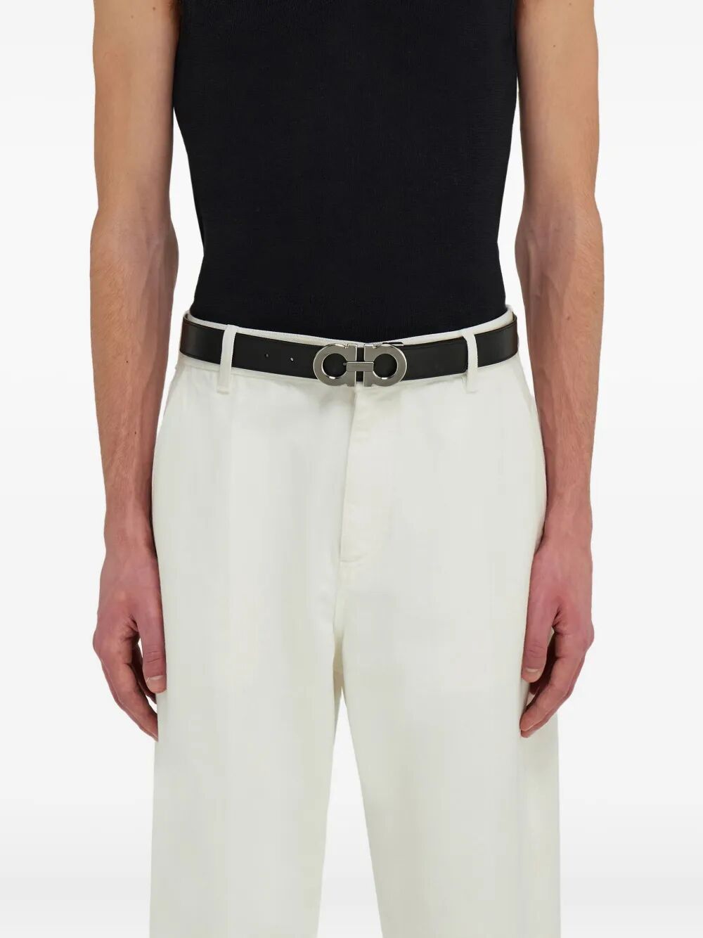 Ferragamo Men Cintura Reversibile E Regolabile Gancini by Luosophy