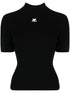 Courreges Women Reedition Short Sleeves Ribbed Knitted Sweater by Luosophy
