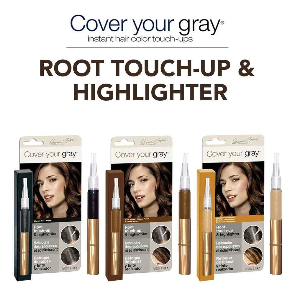Cover your gray Root Touch-Up &amp; Highlighter Jet Black 0.25 Oz