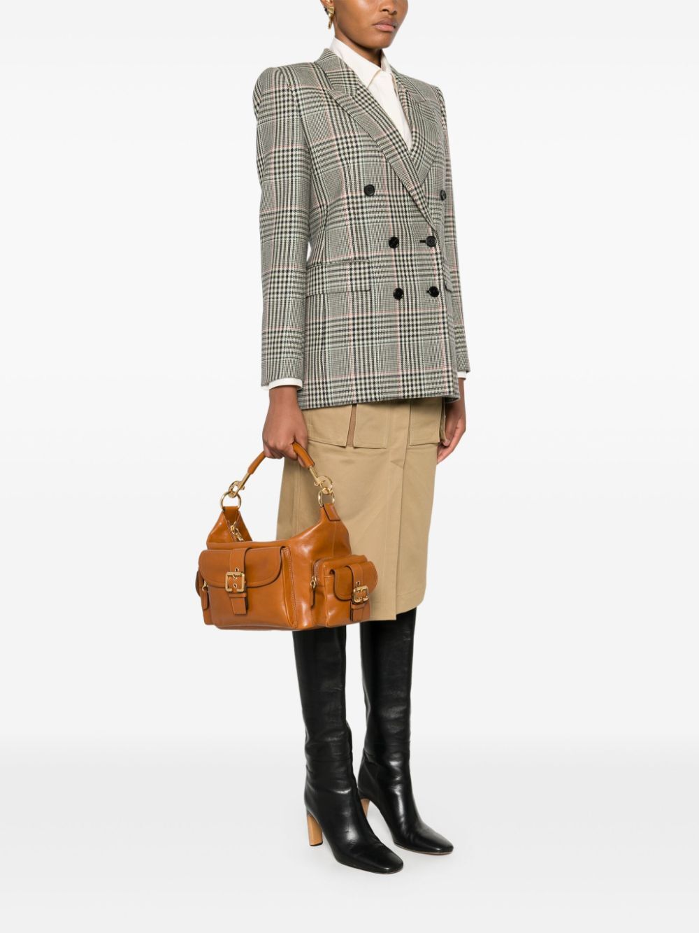 Chloe Women Shiny Leather Camera Bag by Luosophy
