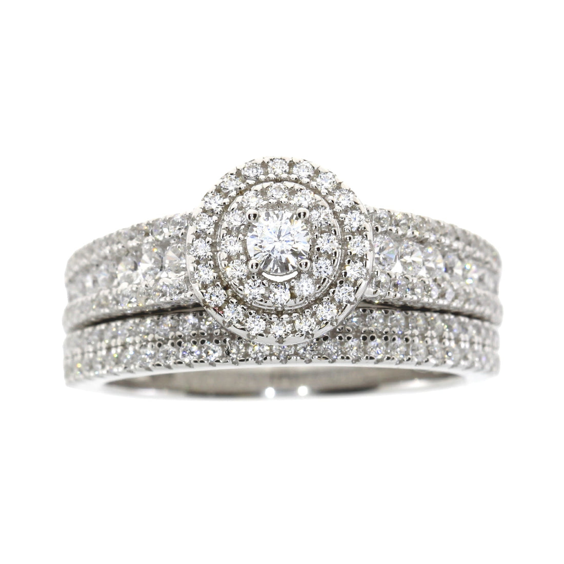 Natural Cubic Zirconia CZ SS Bridal Sterling Silver by Bids.com