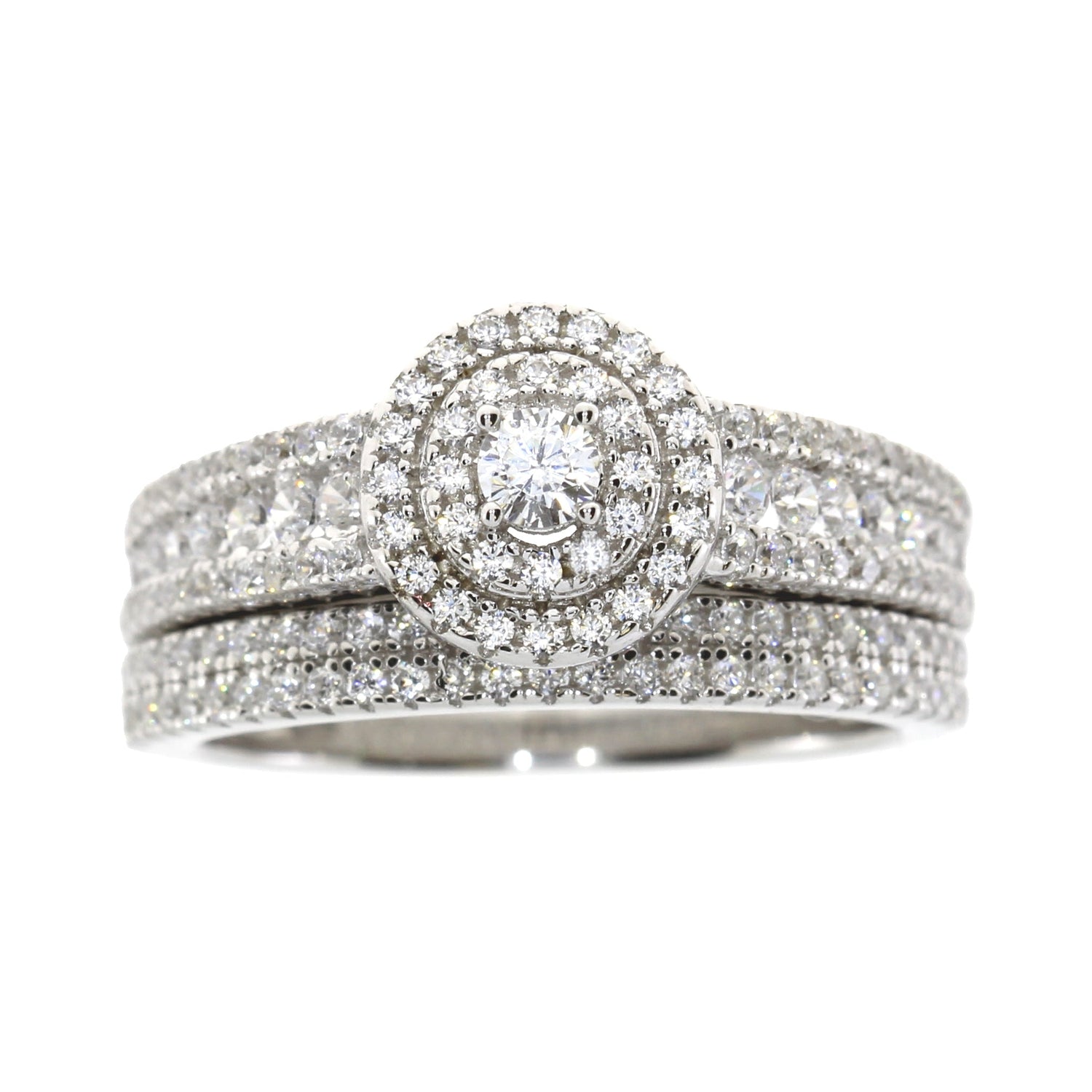 Natural Cubic Zirconia CZ SS Bridal Sterling Silver by Bids.com