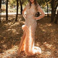 Women Dress Sexy Cocktail Elegant Mesh Long Fish Tail Evening Dress Women by Ragazza