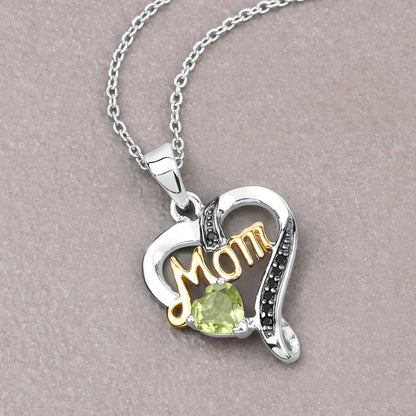 0.49 Carat Genuine Peridot and Black Spinel .925 Sterling Silver Pendant by Bids.com