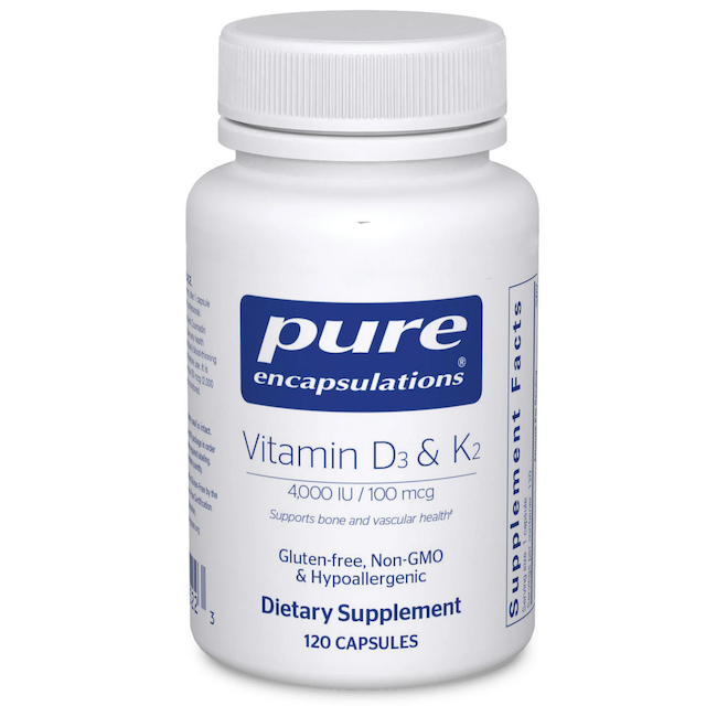 Pure Encapsulations Vitamin D3 &amp; K2 100/100 Mcg - DestGlow